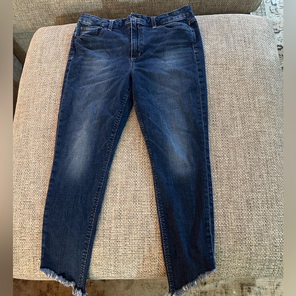 Joe's Skinny Ankle Jeans With Raw Edge